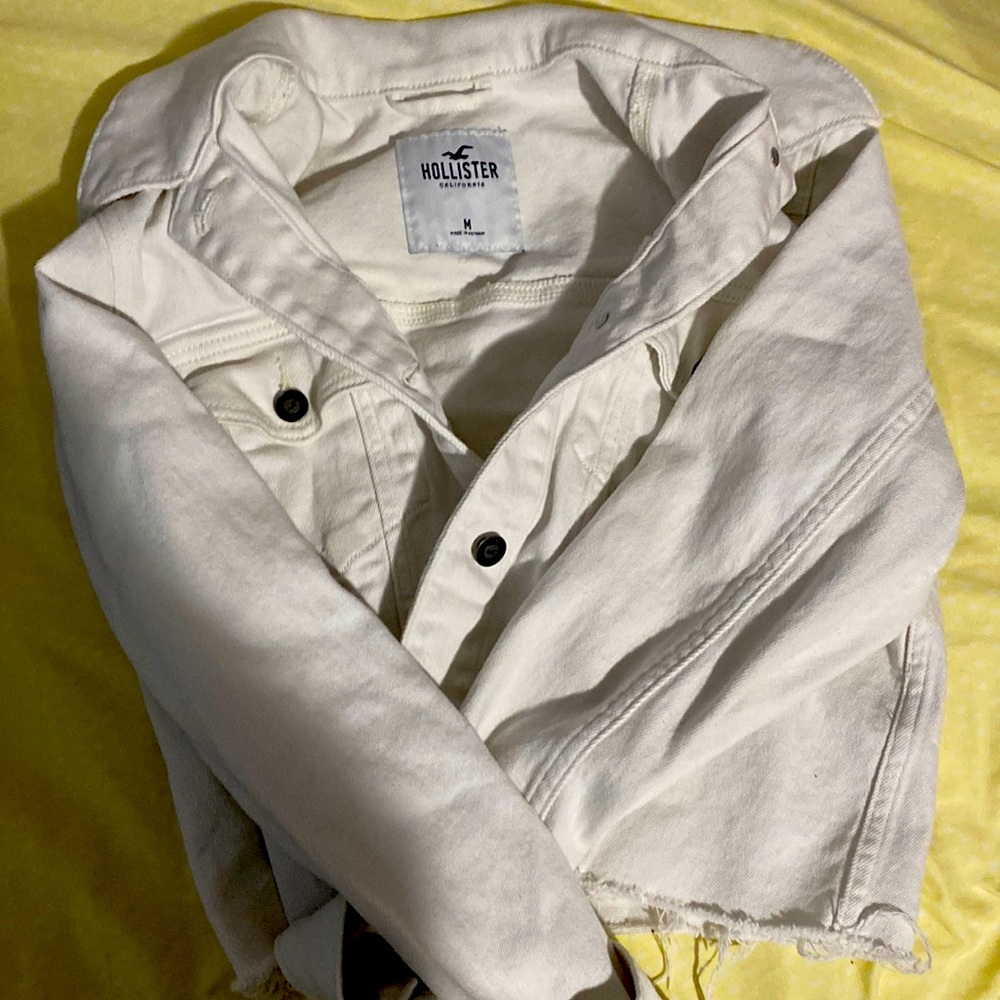 Hollister jean jacket (white)
